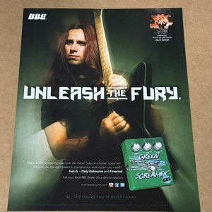 GUS G of OZZY & FIREWIND - BBE SOUND - Print Ad - 2011